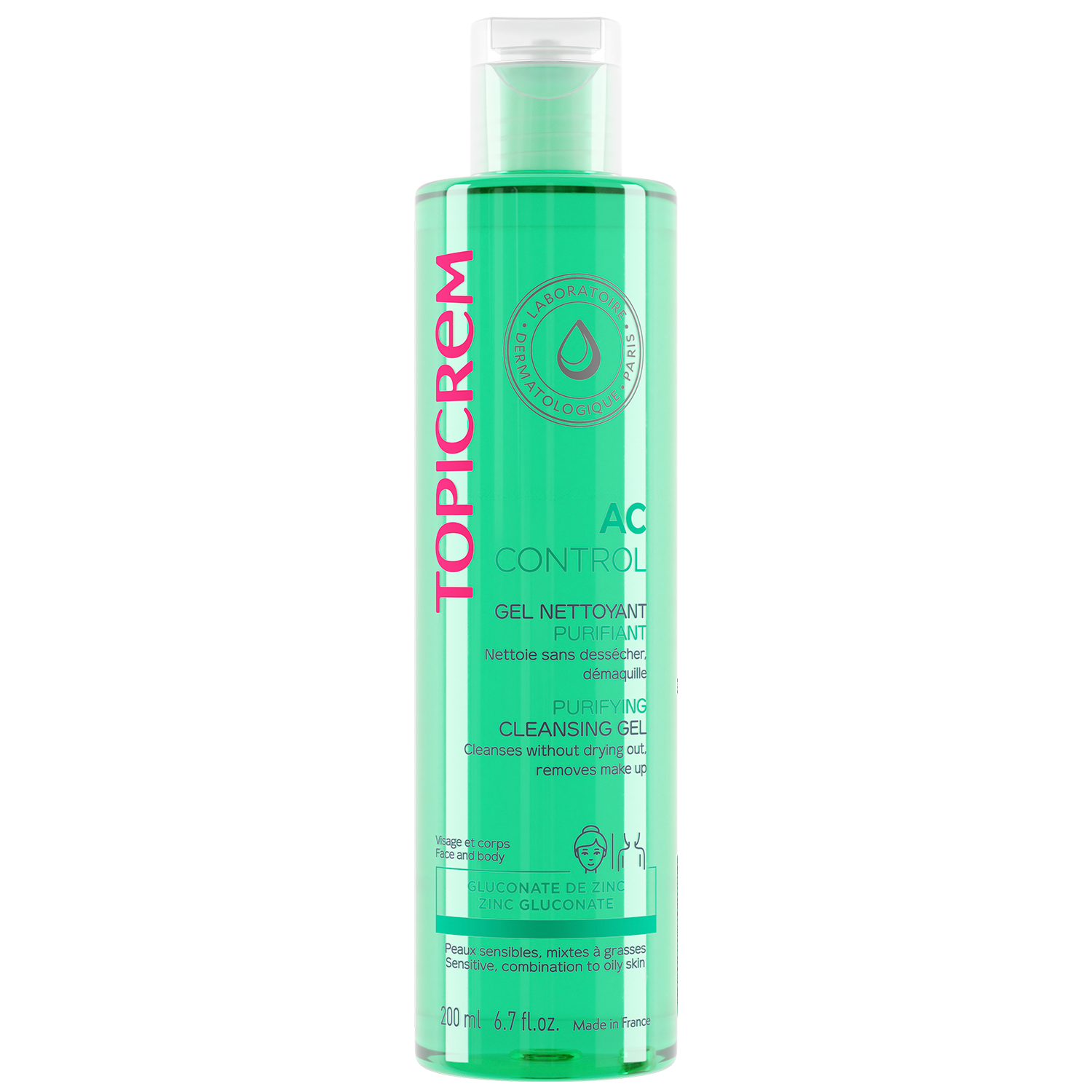 Topicrem AC Control Gel Limpiador Purificante 200 ml