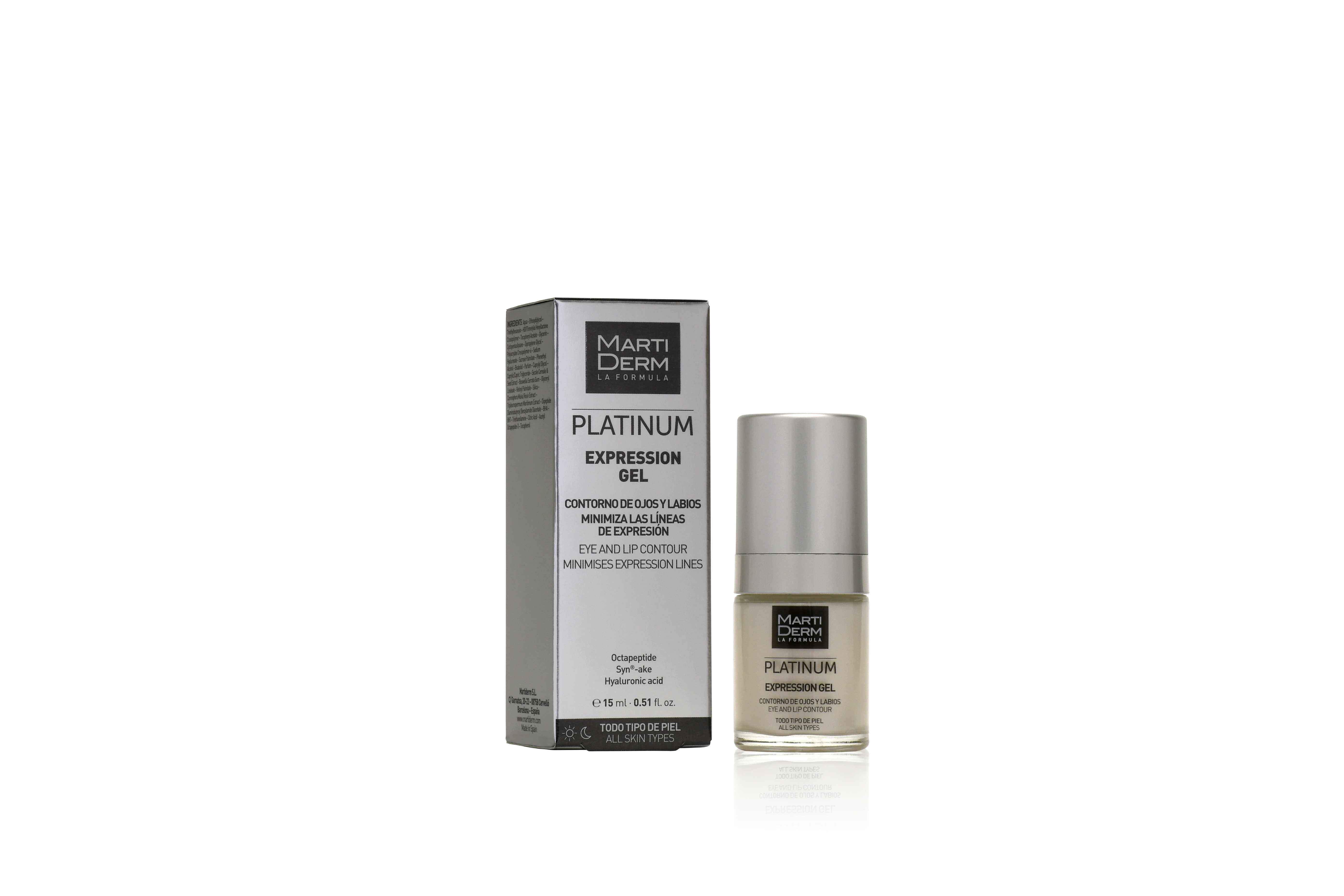 MartiDerm Platinum Expression Gel Contorno de Ojos y Labios 15 ml
