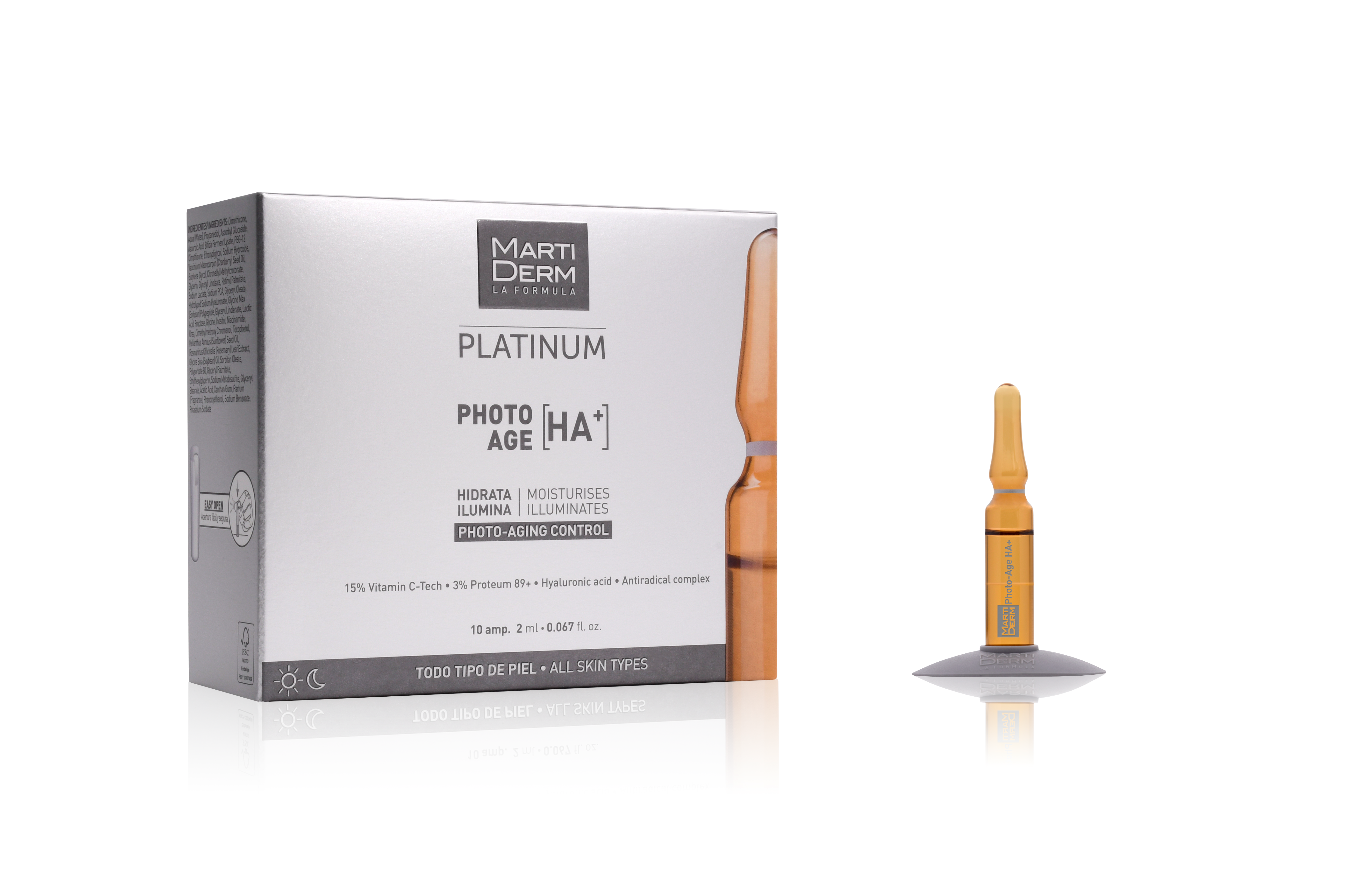 MartiDerm Platinum Photo-Age HA+ 10 Ampolletas x 2 ml